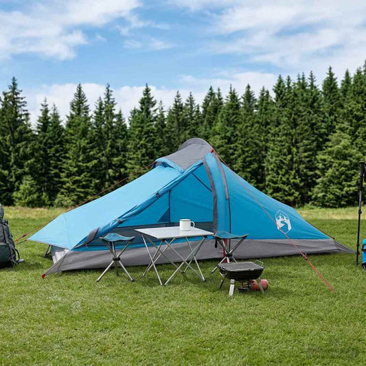 Backpacking Tent Blauw 2-persoons 185T Polyester met PU Coating is nu te koop bij PeponiXL, paradijselijk wonen!