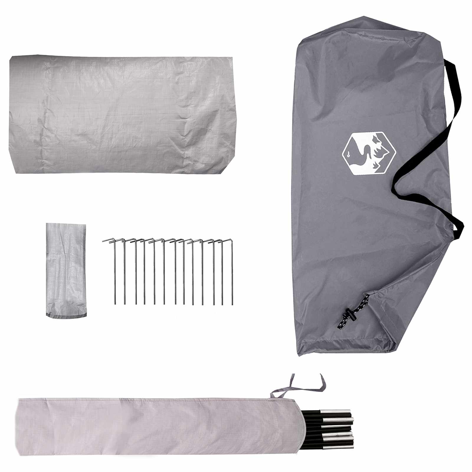 Backpacking Tent Grijs en Oranje 2-persoons is nu te koop bij PeponiXL, paradijselijk wonen!