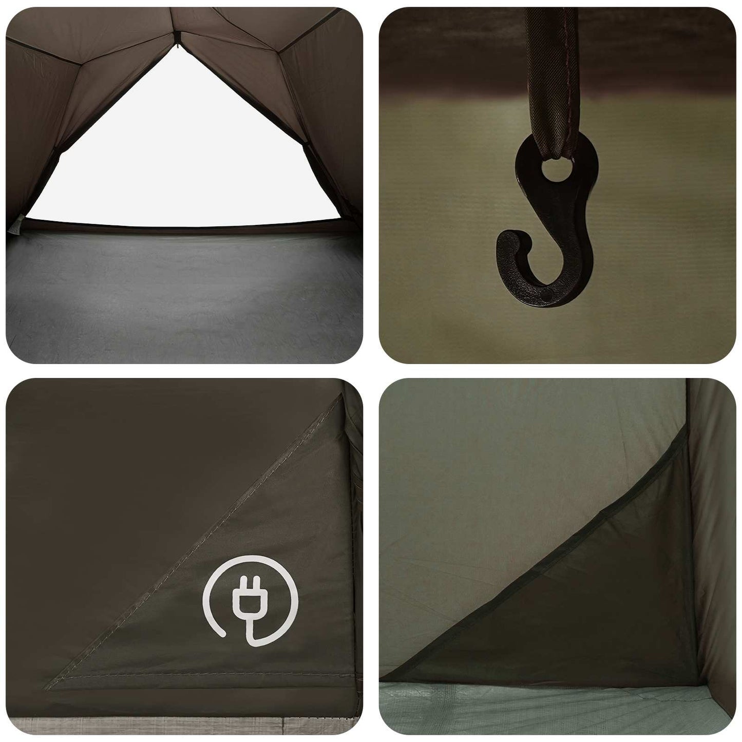 Tunneltent Bruin en Grijs 4-persoons is nu te koop bij PeponiXL, paradijselijk wonen!