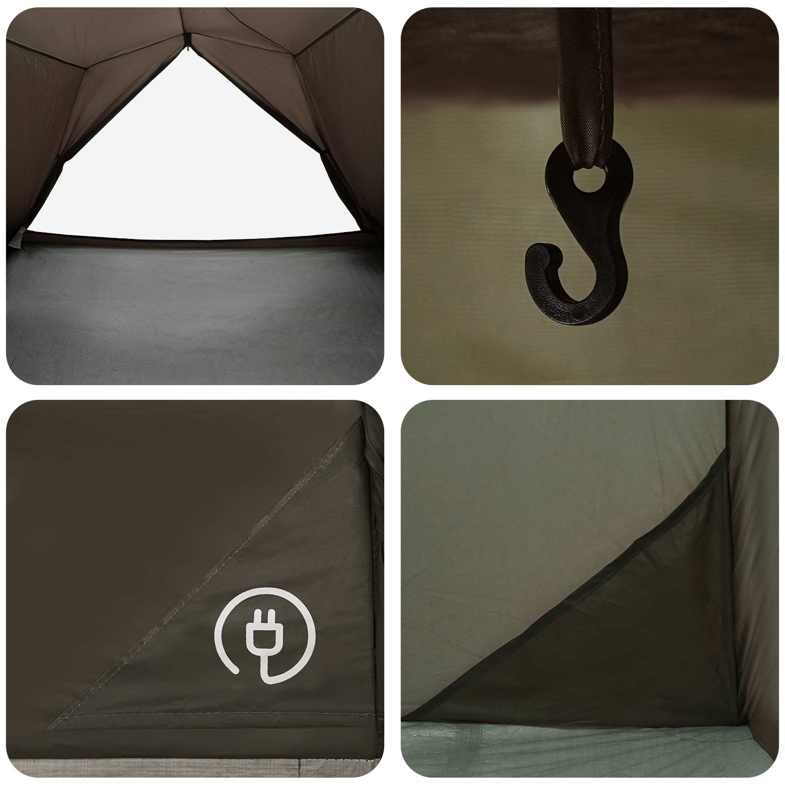 Tunneltent Bruin en Grijs 4-persoons is nu te koop bij PeponiXL, paradijselijk wonen!