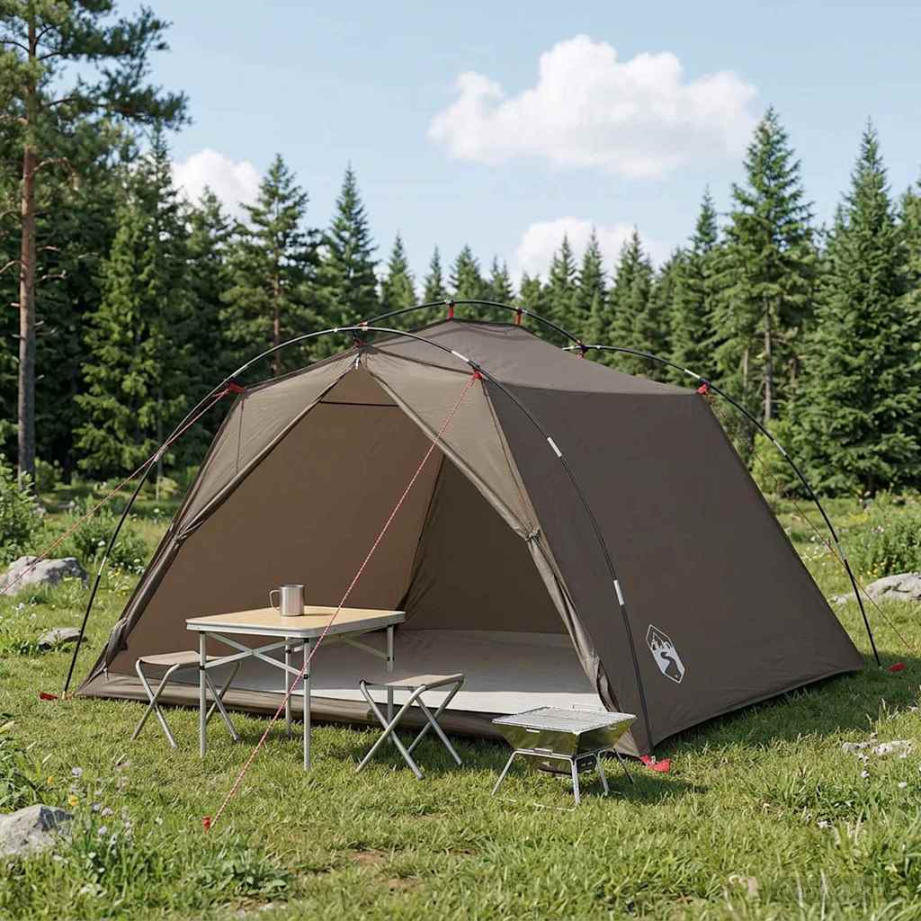 Tunneltent Bruin en Grijs 4-persoons is nu te koop bij PeponiXL, paradijselijk wonen!