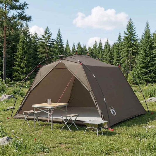 Tunneltent Bruin en Grijs 4-persoons is nu te koop bij PeponiXL, paradijselijk wonen!