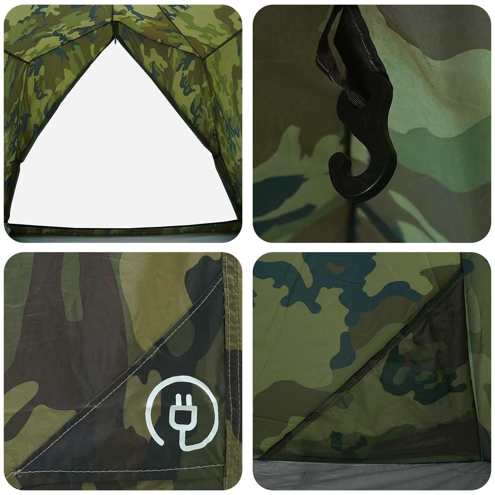 Tunneltent Camouflage 2-persoons 185T Polyester met PU Coating is nu te koop bij PeponiXL, paradijselijk wonen!