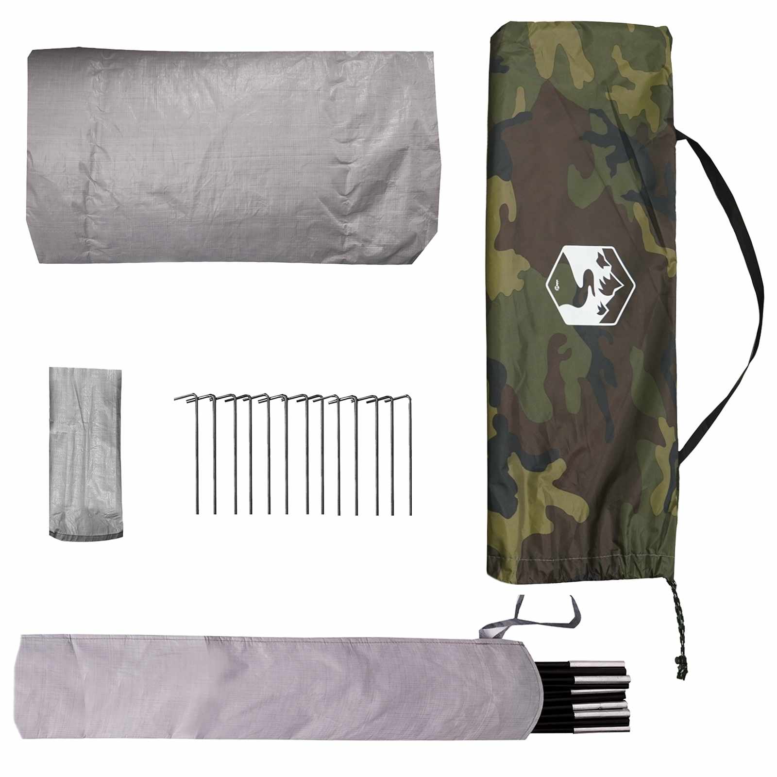 Backpacking Tent Camouflage 4-persoons is nu te koop bij PeponiXL, paradijselijk wonen!