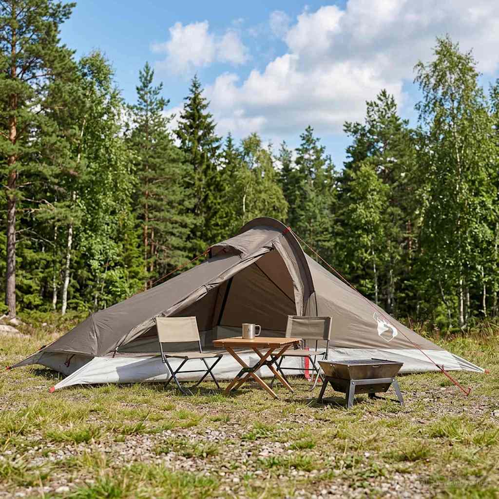 Backpacking Tent Bruin en Grijs 2-persoons is nu te koop bij PeponiXL, paradijselijk wonen!