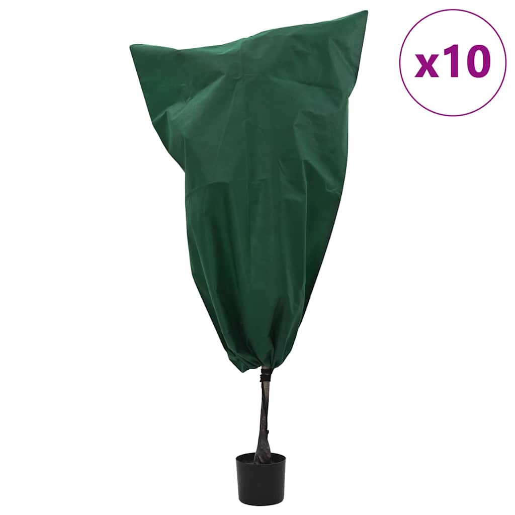 Vorstbescherming Plantenfleece Covers 10 pcs Groen 0,8 x 1,2 m is nu te koop bij PeponiXL, paradijselijk wonen!