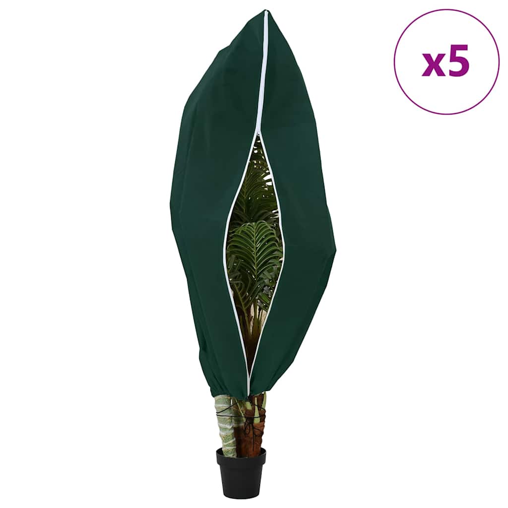 Vorstbescherming Plantenfleece Covers 5 pcs Groen 1,55 x 1 m is nu te koop bij PeponiXL, paradijselijk wonen!