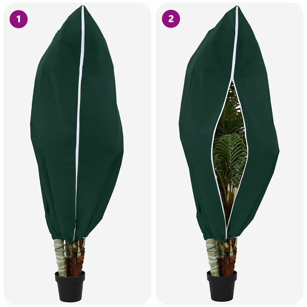 Vorstbescherming Plantenfleece Covers 5 pcs Groen 1,55 x 1,55 m is nu te koop bij PeponiXL, paradijselijk wonen!