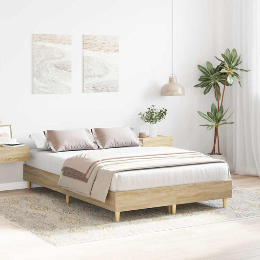 Bedframe Sonoma 137 x 190 cm Bewerkt hout is nu te koop bij PeponiXL, paradijselijk wonen!