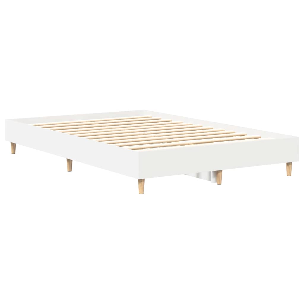 Bedframe Wit 137 x 190 cm Bewerkt hout is nu te koop bij PeponiXL, paradijselijk wonen!