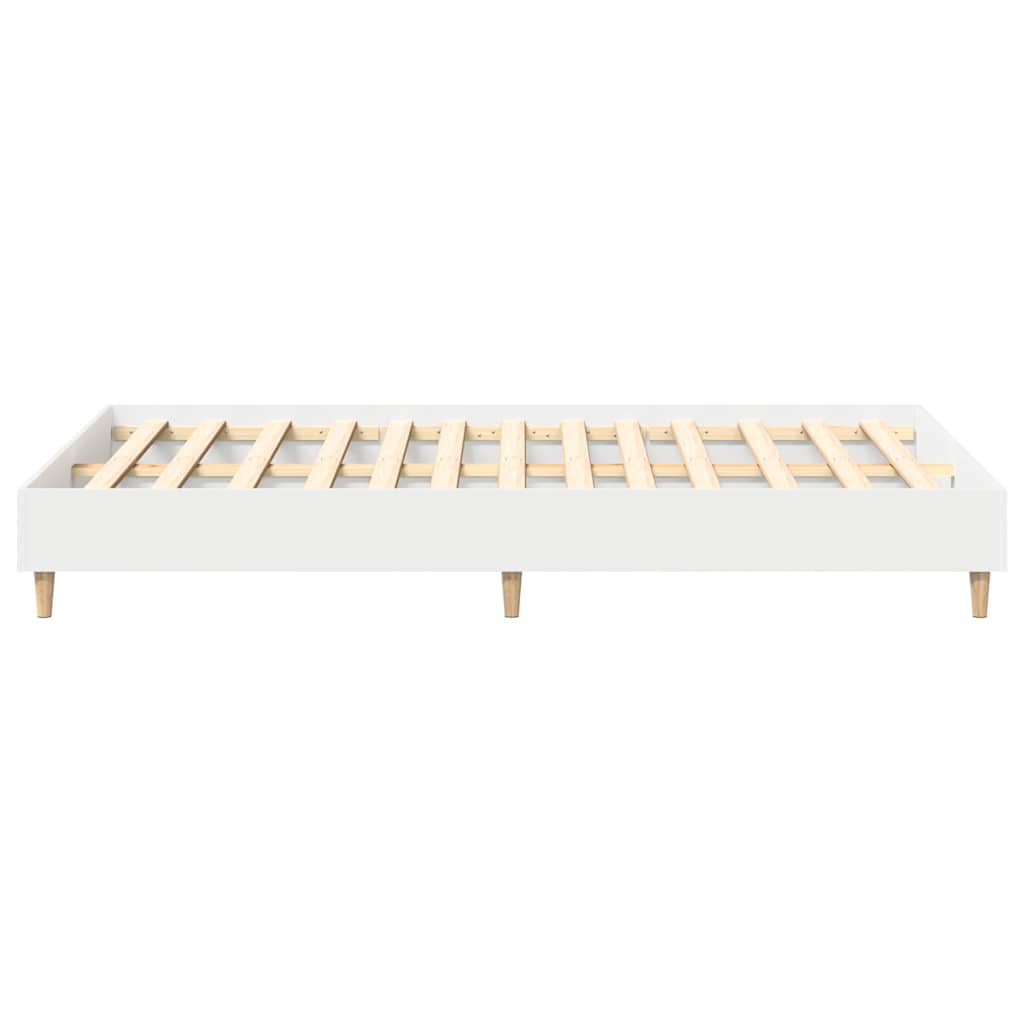 Bedframe Wit 137 x 190 cm Bewerkt hout is nu te koop bij PeponiXL, paradijselijk wonen!