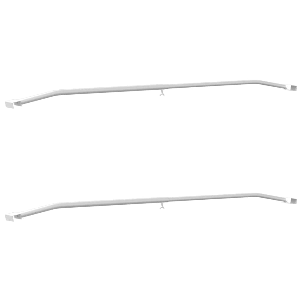 Zeildoekbevestiging voor aanhangwagens 2 st zilver 102-155 cm