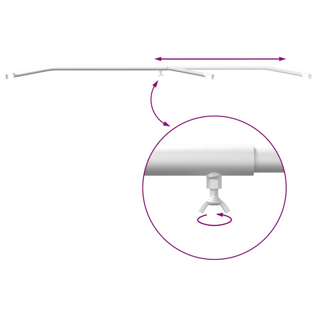 Zeildoekbevestiging voor aanhangwagens 3 st zilver 102-155 cm