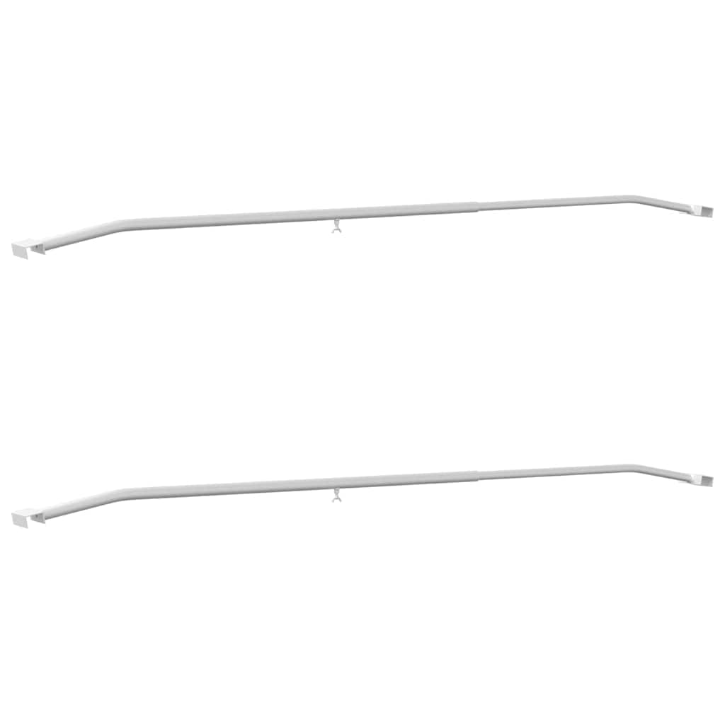 Zeildoekbevestiging voor aanhangwagens 2 st zilver 136-218 cm