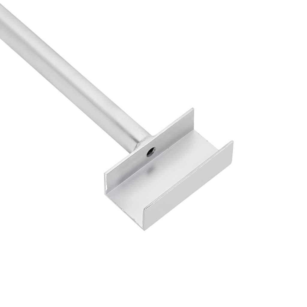 Zeildoekbevestiging voor aanhangwagens 4 st zilver 136-218 cm