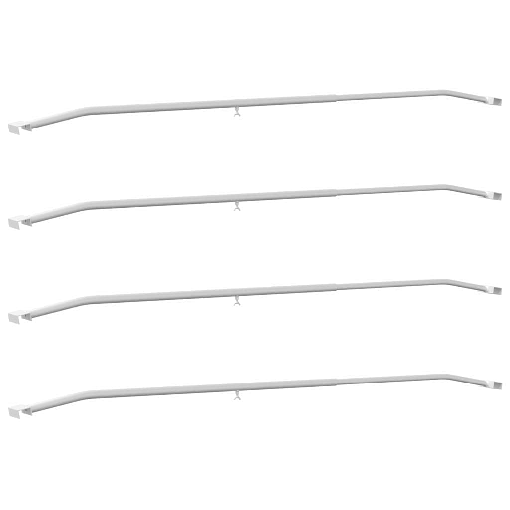 Zeildoekbevestiging voor aanhangwagens 4 st zilver 136-218 cm