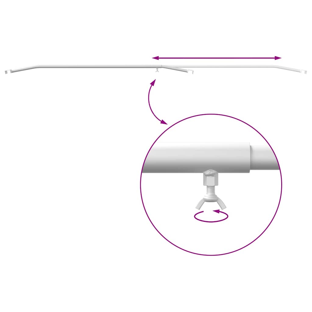 Zeildoekbevestiging voor aanhangwagens 4 st zilver 136-218 cm