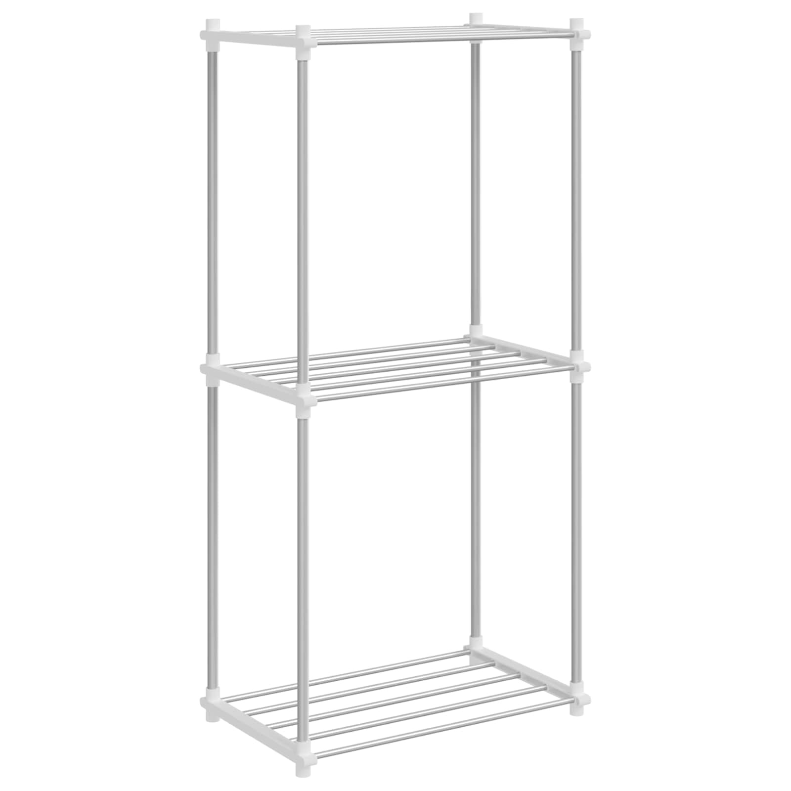 Buisvormige plank met opslag Wit 42,5 x 27 x 91,5 cm Aluminium is nu te koop bij PeponiXL, paradijselijk wonen!