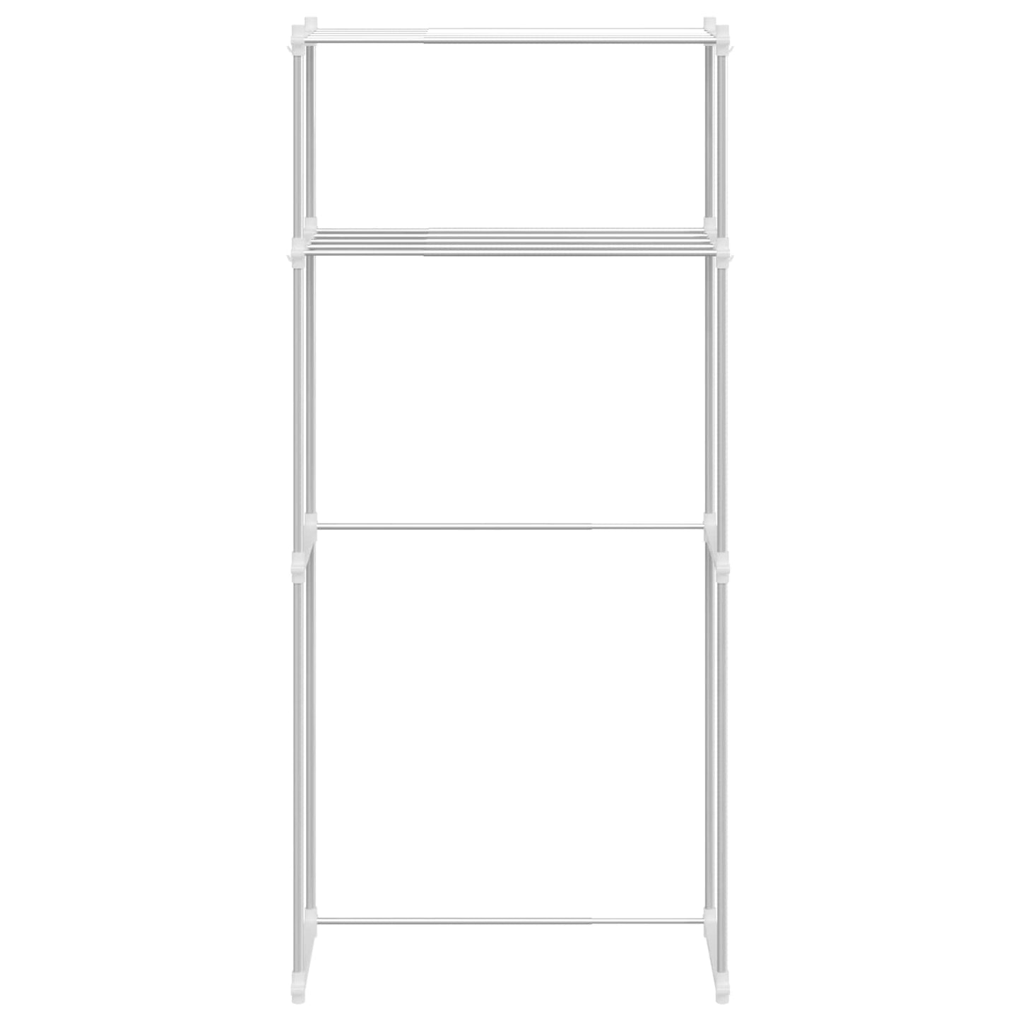 Wasmachineplank met opslag Wit 70 x 27 x 136 cm Aluminium is nu te koop bij PeponiXL, paradijselijk wonen!