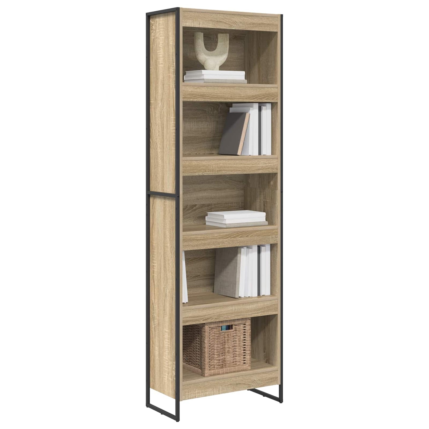 Boekenkast 2 pcs Sonoma 80 x 30 x 155 cm Bewerkt hout is nu te koop bij PeponiXL, paradijselijk wonen!