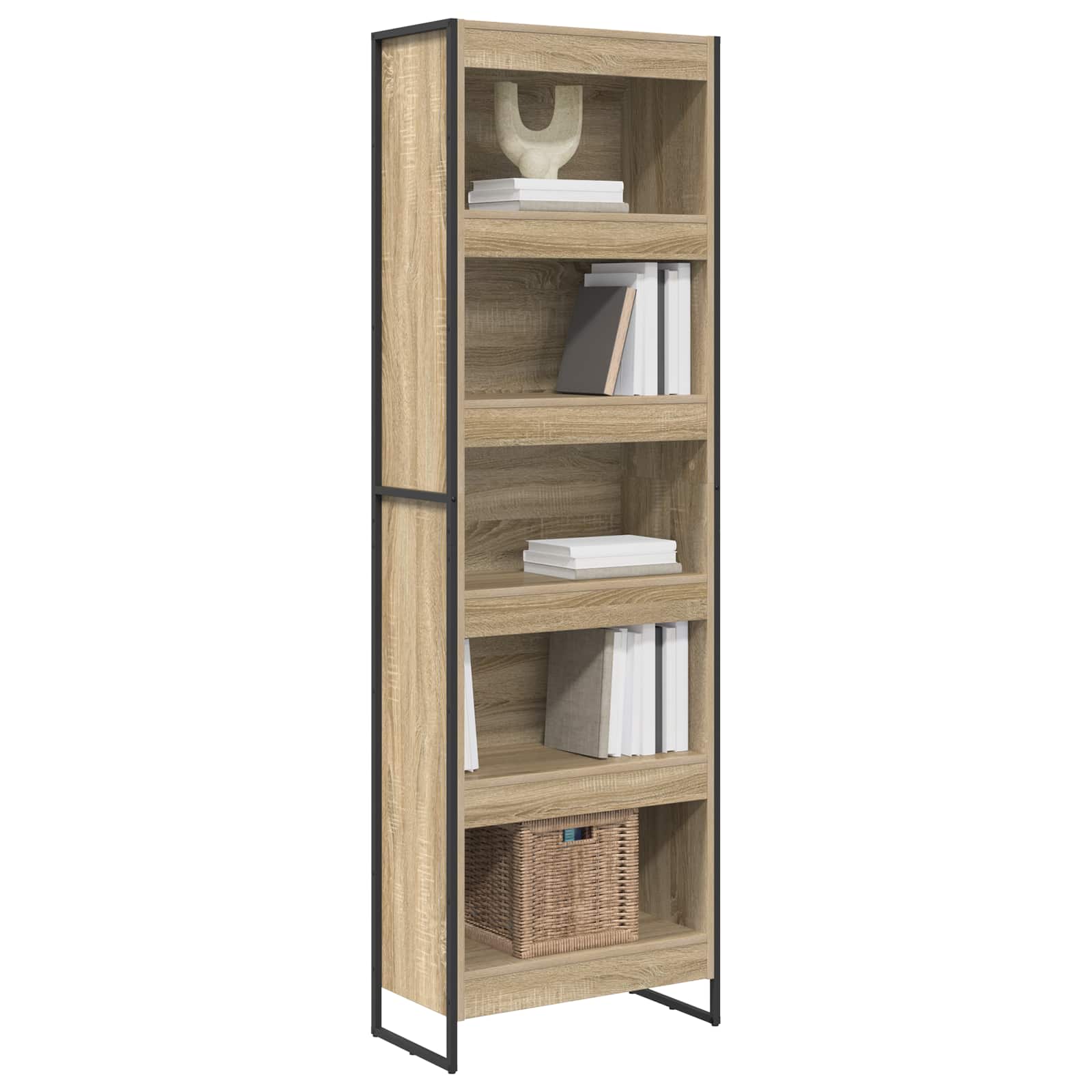 Boekenkast 2 pcs Sonoma 80 x 30 x 155 cm Bewerkt hout is nu te koop bij PeponiXL, paradijselijk wonen!