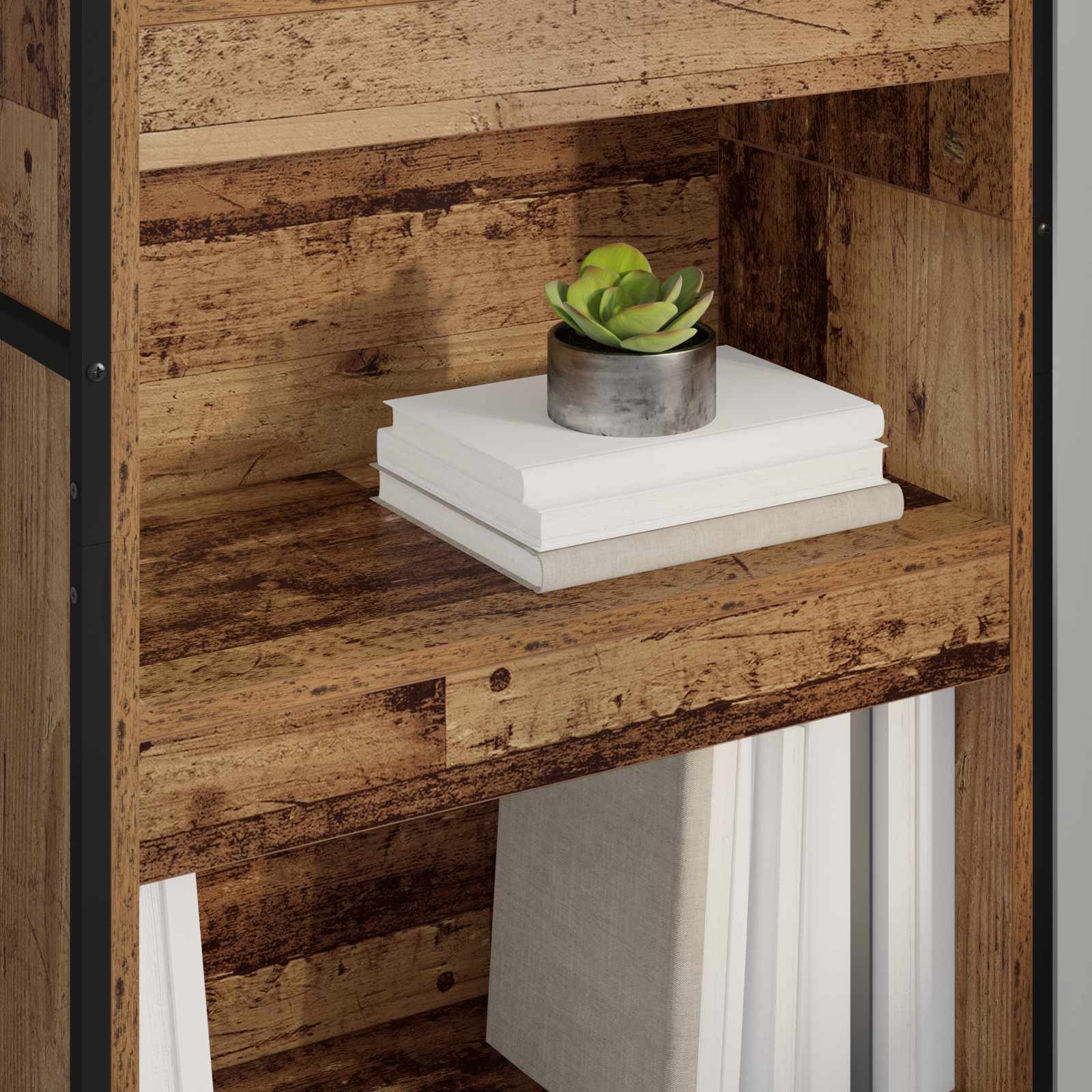 Boekenkast 2 pcs Oud Hout 80 x 30 x 155 cm Bewerkt hout is nu te koop bij PeponiXL, paradijselijk wonen!