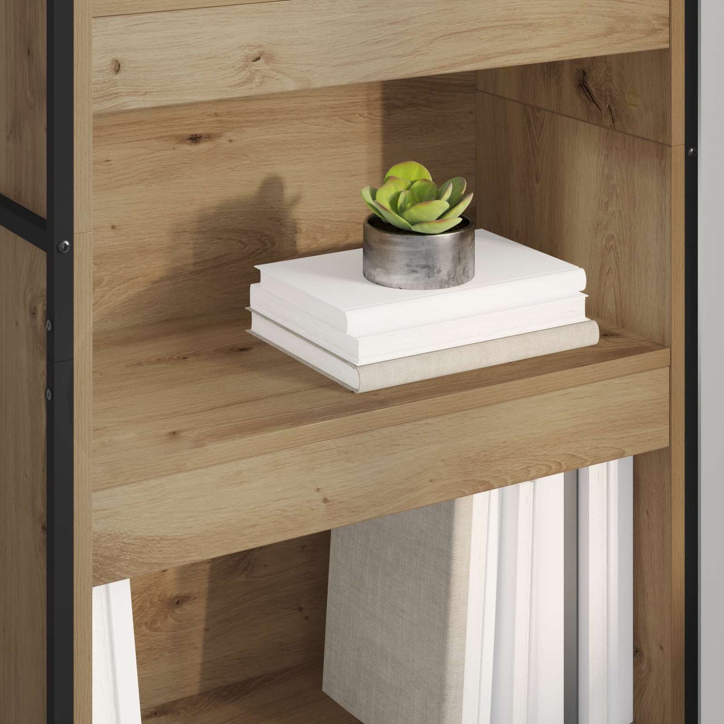 Boekenkast 2 pcs Ambachtelijk eiken 80 x 30 x 155 cm is nu te koop bij PeponiXL, paradijselijk wonen!