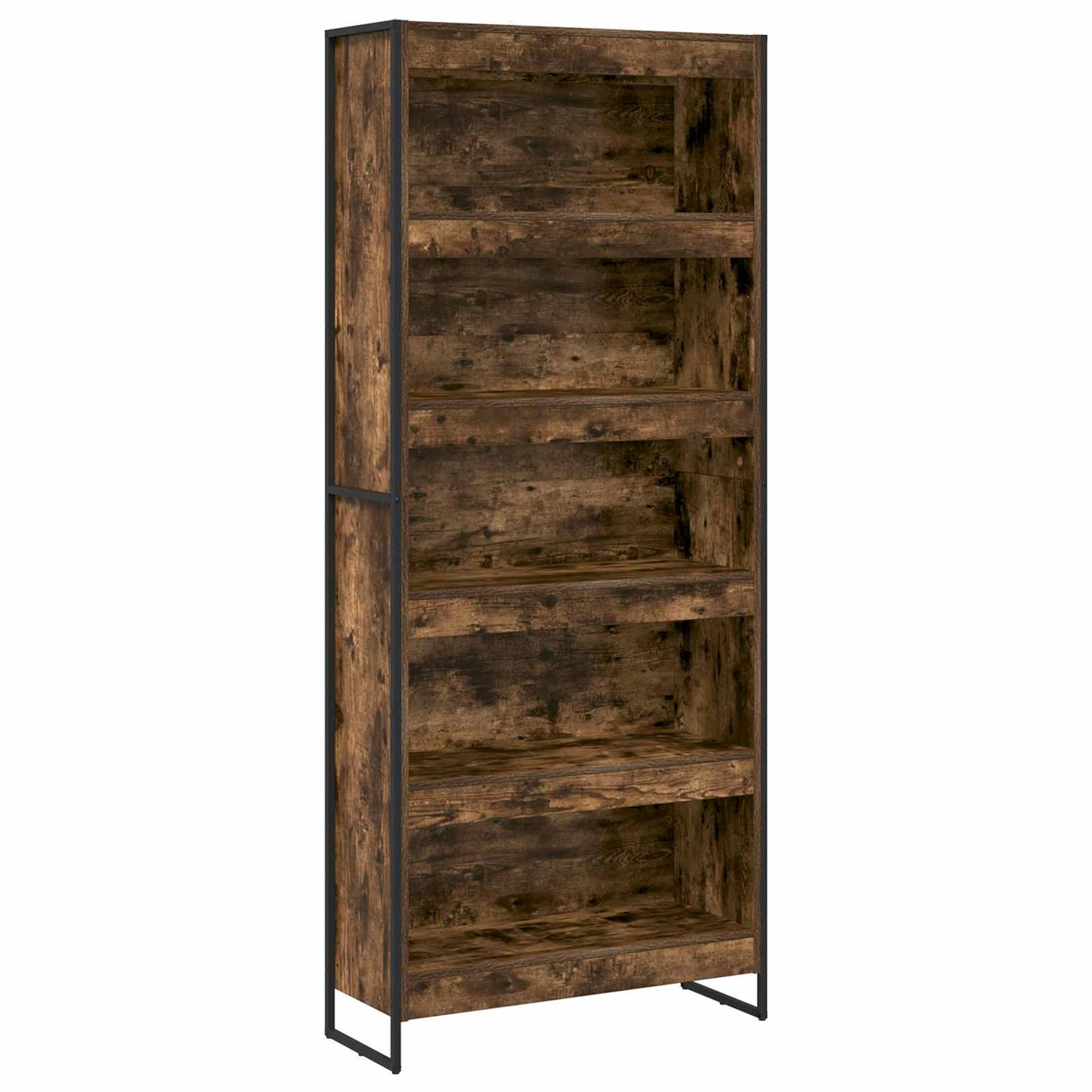 Boekenkast 2 pcs Rook Eik 80 x 30 x 155 cm Bewerkt hout is nu te koop bij PeponiXL, paradijselijk wonen!