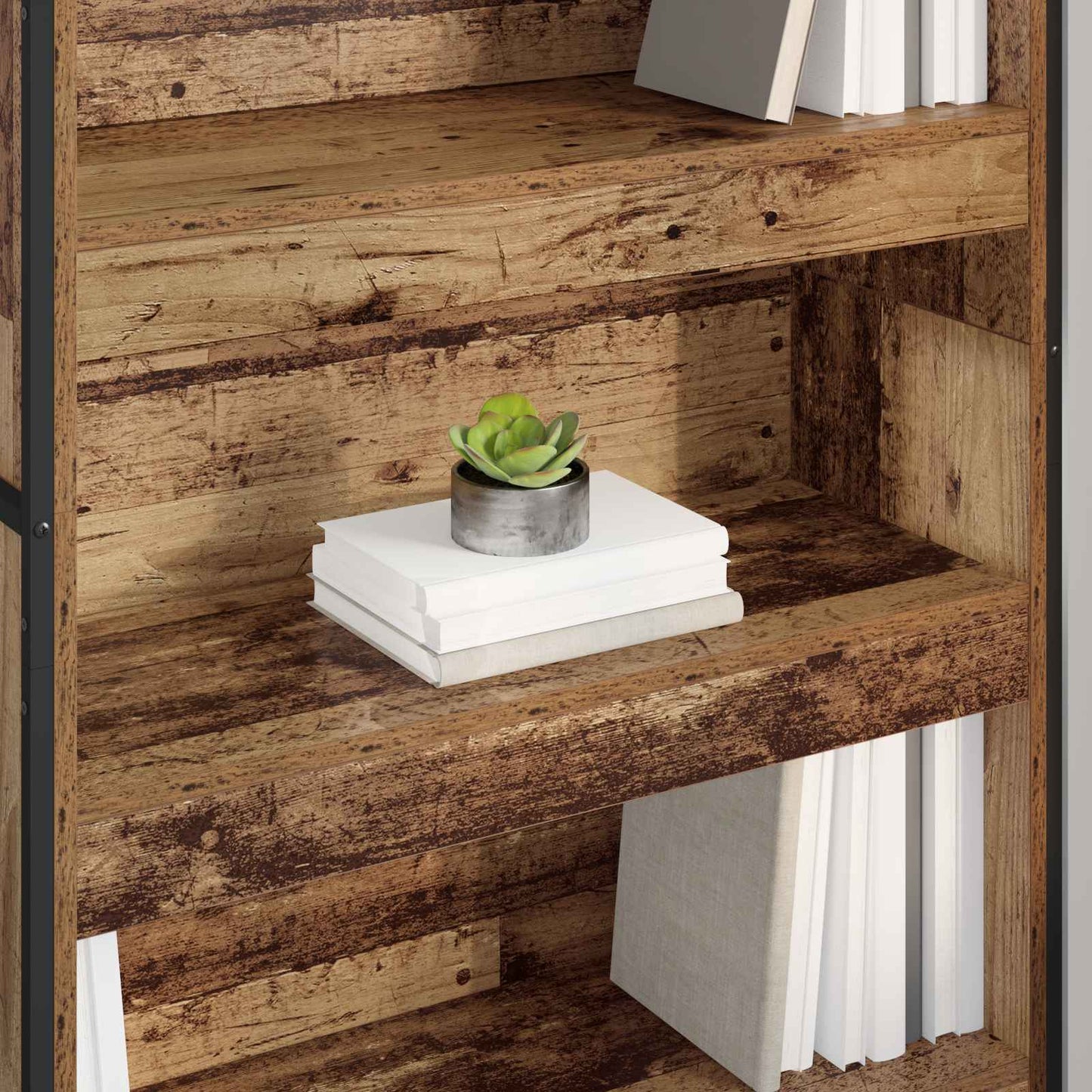 Boekenkast 2 pcs Oud Hout 80 x 30 x 155 cm Bewerkt hout is nu te koop bij PeponiXL, paradijselijk wonen!