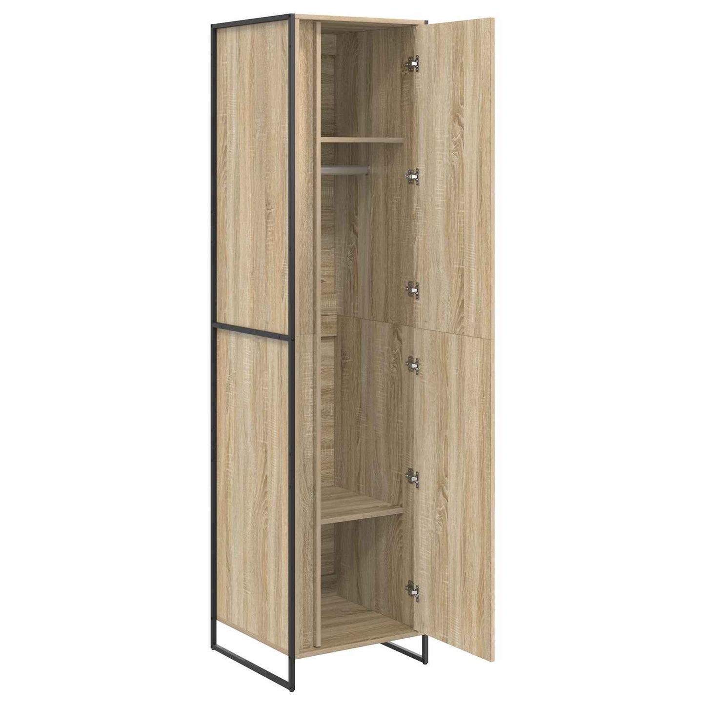 Warderobe met opslag 2 pcs Sonoma 50 x 50 x 200 cm Bewerkt hout is nu te koop bij PeponiXL, paradijselijk wonen!