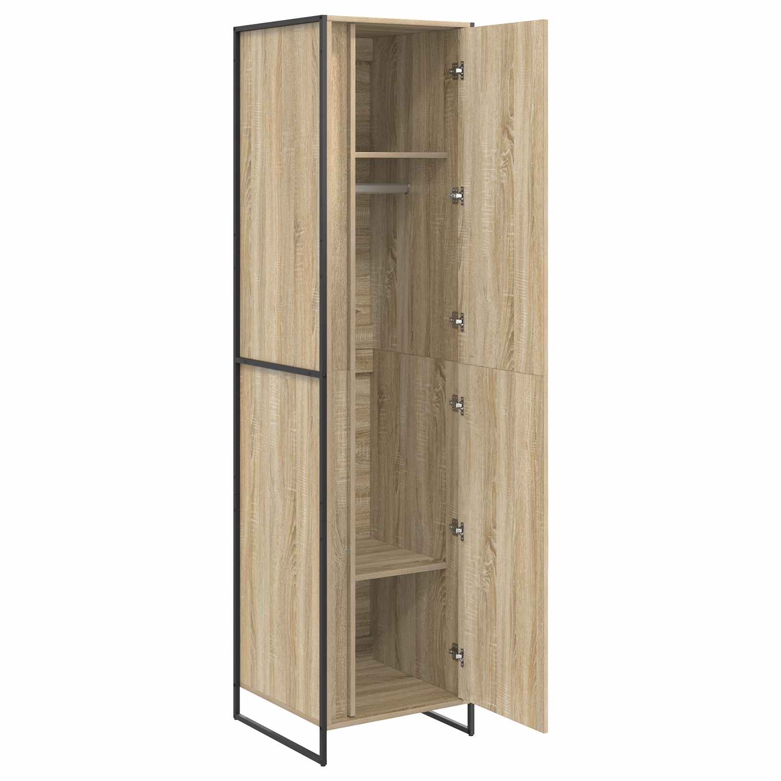 Warderobe met opslag 2 pcs Sonoma 50 x 50 x 200 cm Bewerkt hout is nu te koop bij PeponiXL, paradijselijk wonen!