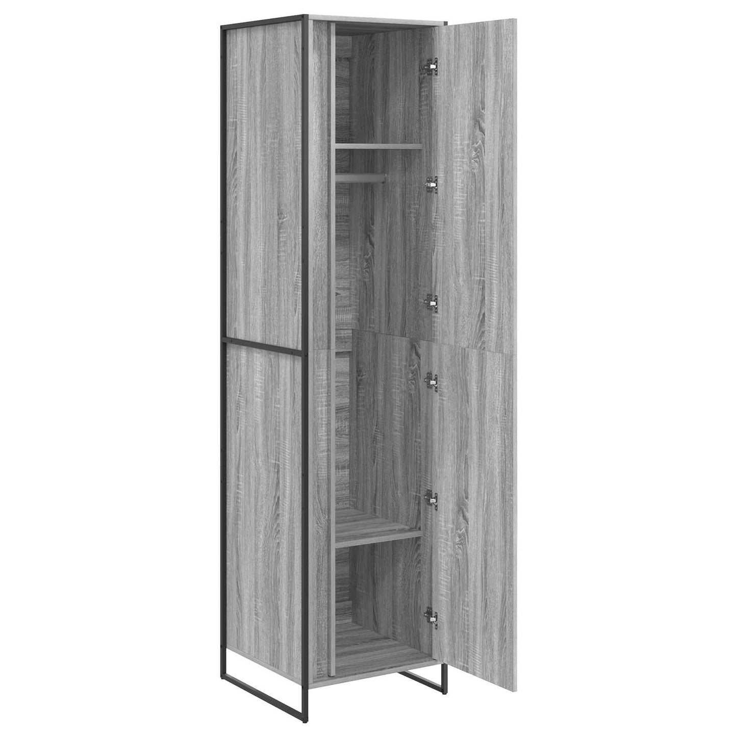 Warderobe 2 pcs Grijs Sonoma 50 x 50 x 200 cm Bewerkt hout is nu te koop bij PeponiXL, paradijselijk wonen!