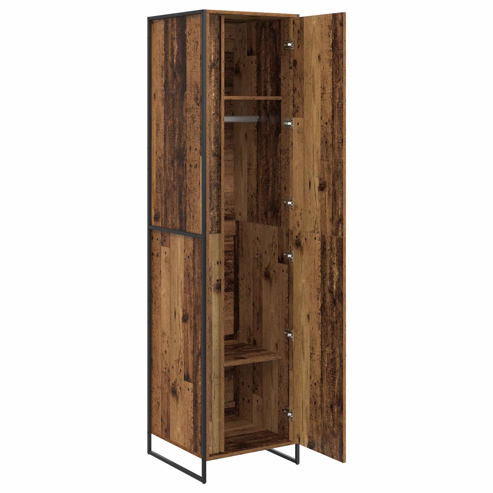 Warderobe 2 pcs Oud Hout 50 x 50 x 200 cm Bewerkt hout is nu te koop bij PeponiXL, paradijselijk wonen!