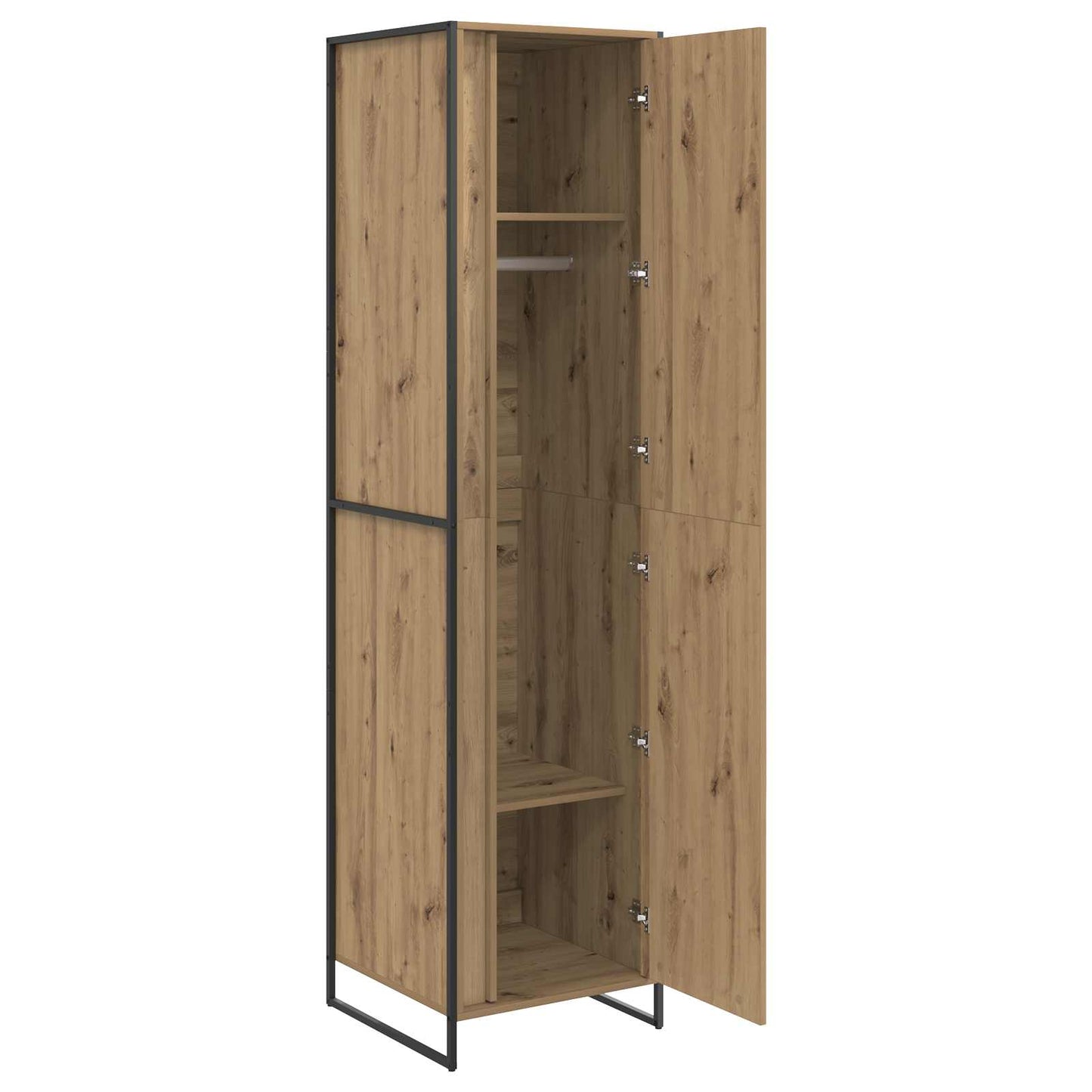 Warderobe met opslag 2 pcs Ambachtelijk eiken 50 x 50 x 200 cm is nu te koop bij PeponiXL, paradijselijk wonen!