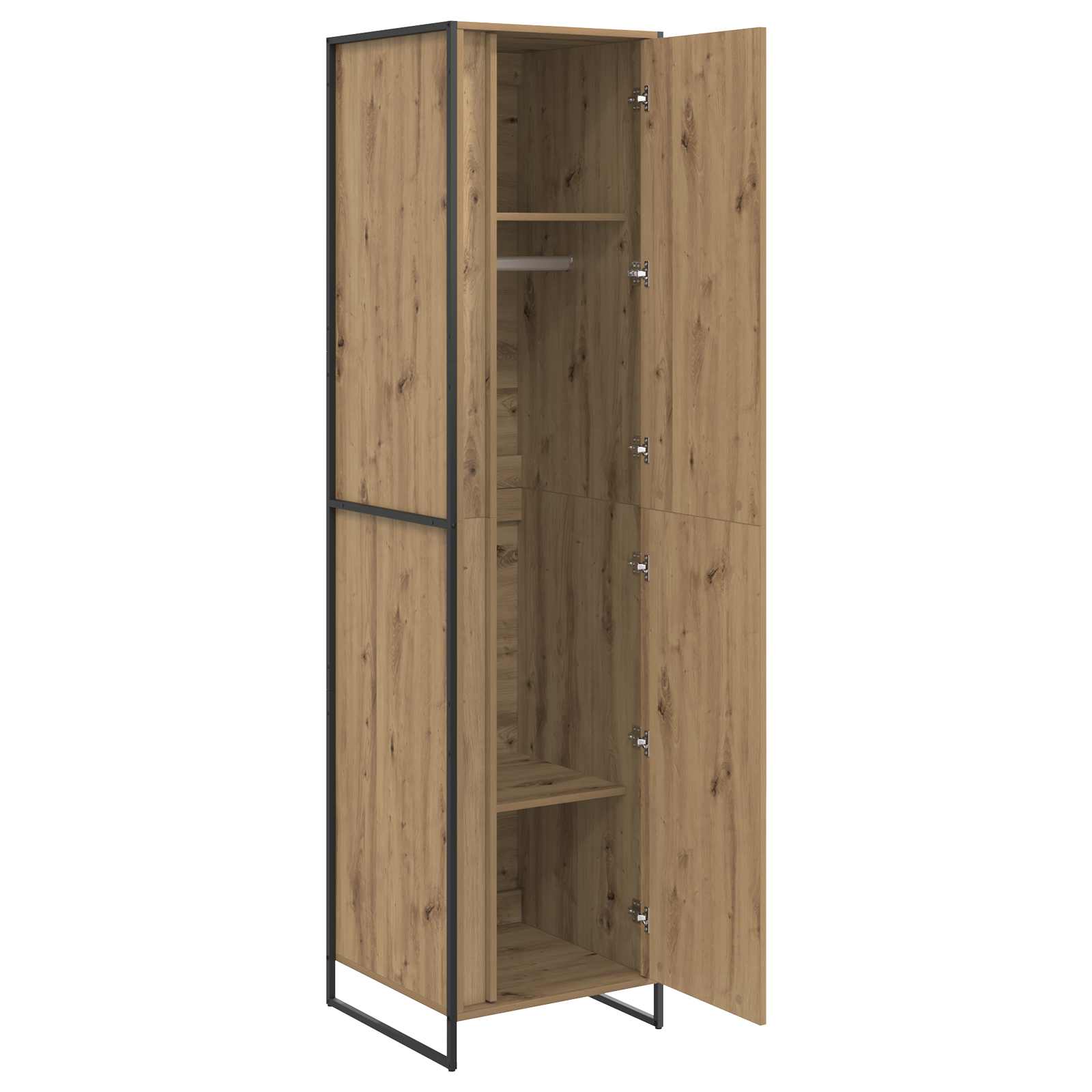 Warderobe met opslag 2 pcs Ambachtelijk eiken 50 x 50 x 200 cm is nu te koop bij PeponiXL, paradijselijk wonen!