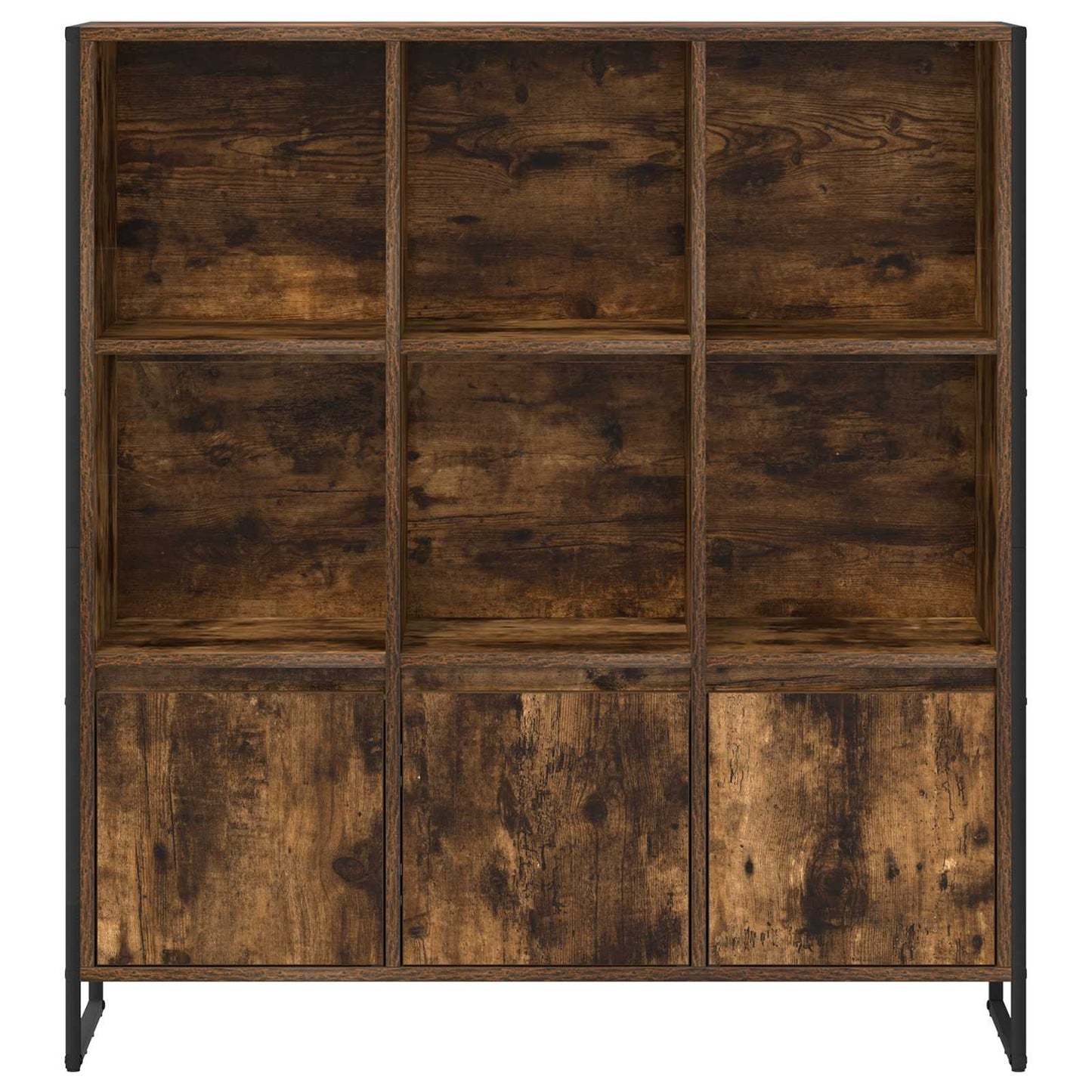 Boekenkast 2 pcs Rook Eik 99,5 x 30 x 108,5 cm Bewerkt hout is nu te koop bij PeponiXL, paradijselijk wonen!