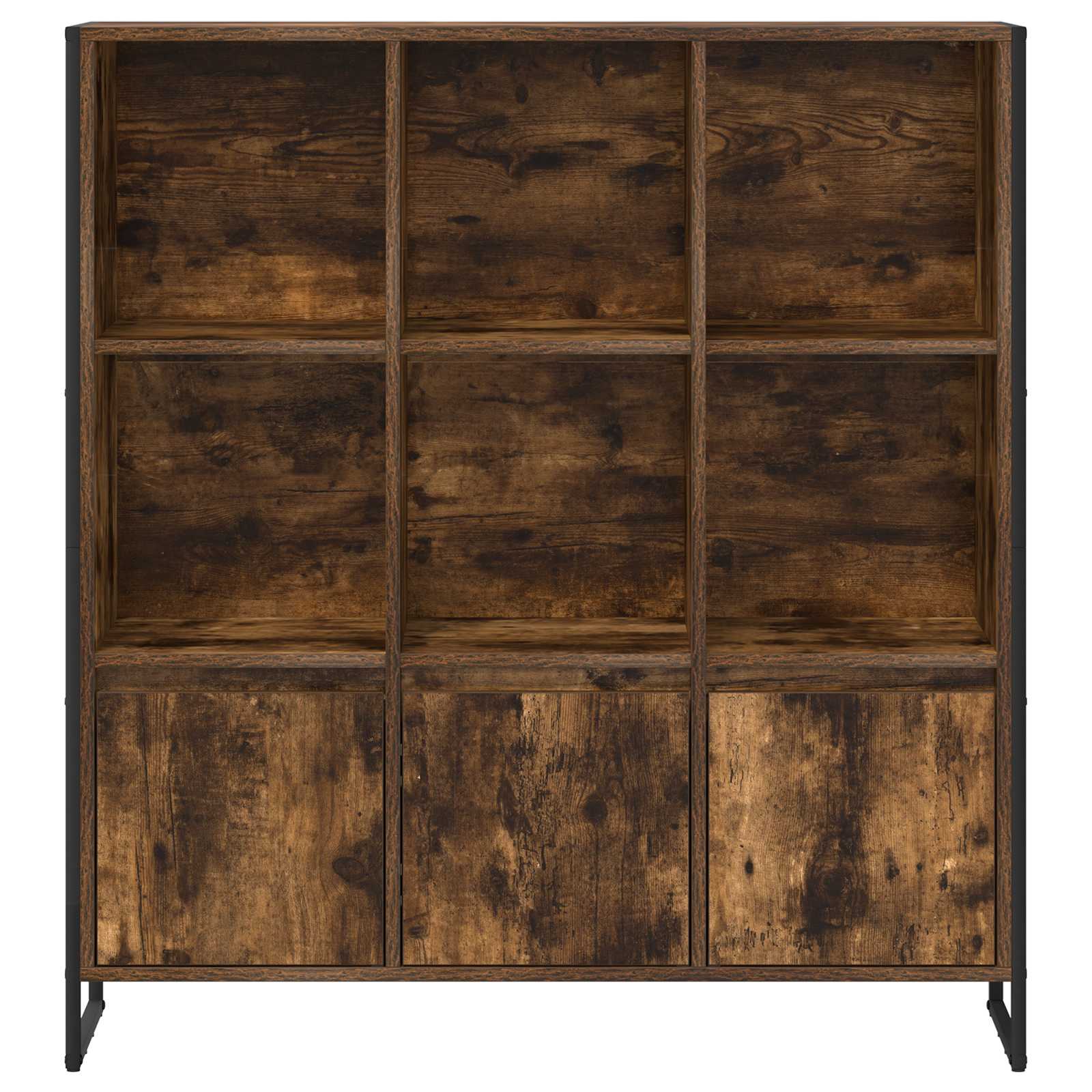 Boekenkast 2 pcs Rook Eik 99,5 x 30 x 108,5 cm Bewerkt hout is nu te koop bij PeponiXL, paradijselijk wonen!