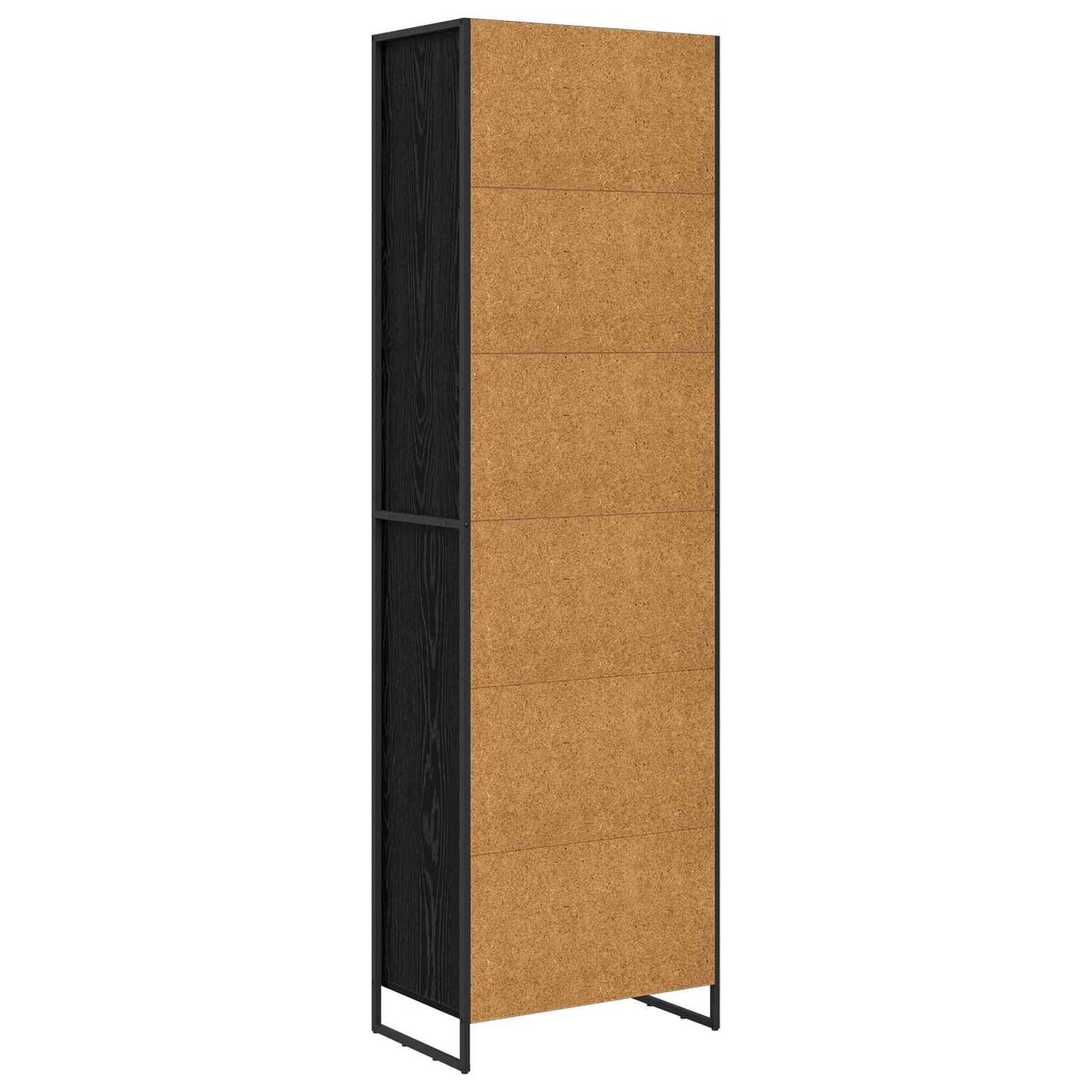 Hoge Kasten Zwart Eiken 60 x 36 x 200 cm Bewerkt hout is nu te koop bij PeponiXL, paradijselijk wonen!