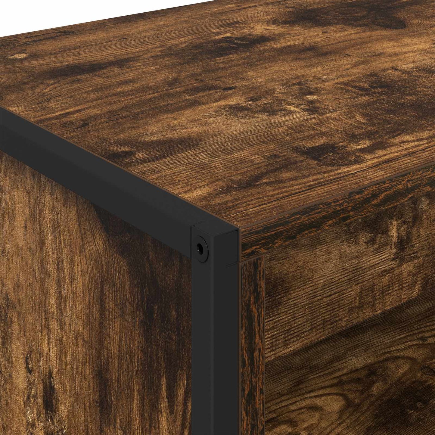 Hoge Kasten Rook Eik 60 x 36 x 200 cm Bewerkt hout is nu te koop bij PeponiXL, paradijselijk wonen!