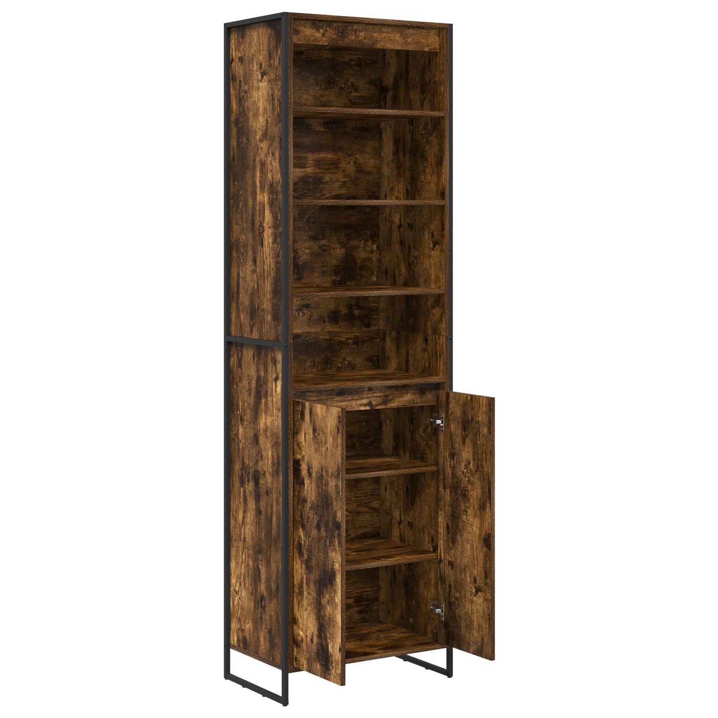 Hoge Kasten Rook Eik 60 x 36 x 200 cm Bewerkt hout is nu te koop bij PeponiXL, paradijselijk wonen!