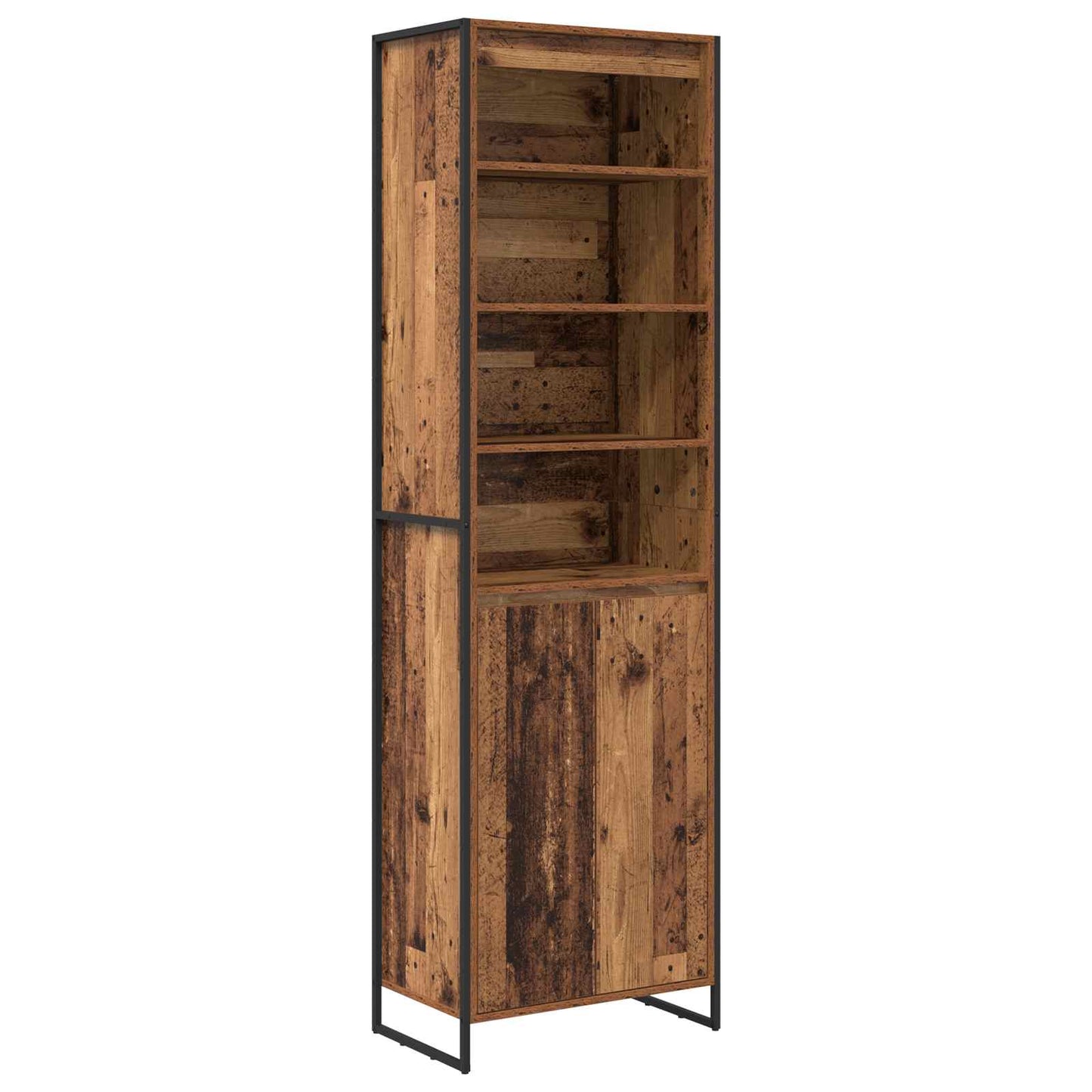 Hoge Kasten Oud Hout 60 x 36 x 200 cm Bewerkt hout is nu te koop bij PeponiXL, paradijselijk wonen!