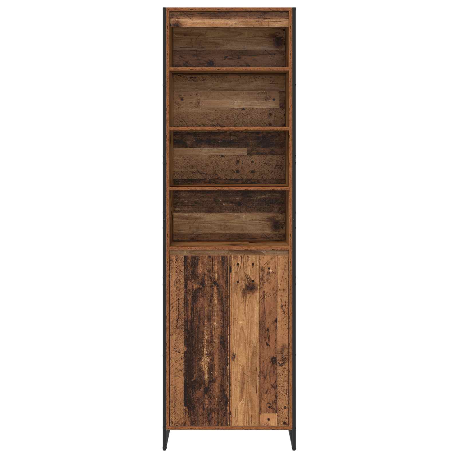 Hoge Kasten Oud Hout 60 x 36 x 200 cm Bewerkt hout is nu te koop bij PeponiXL, paradijselijk wonen!