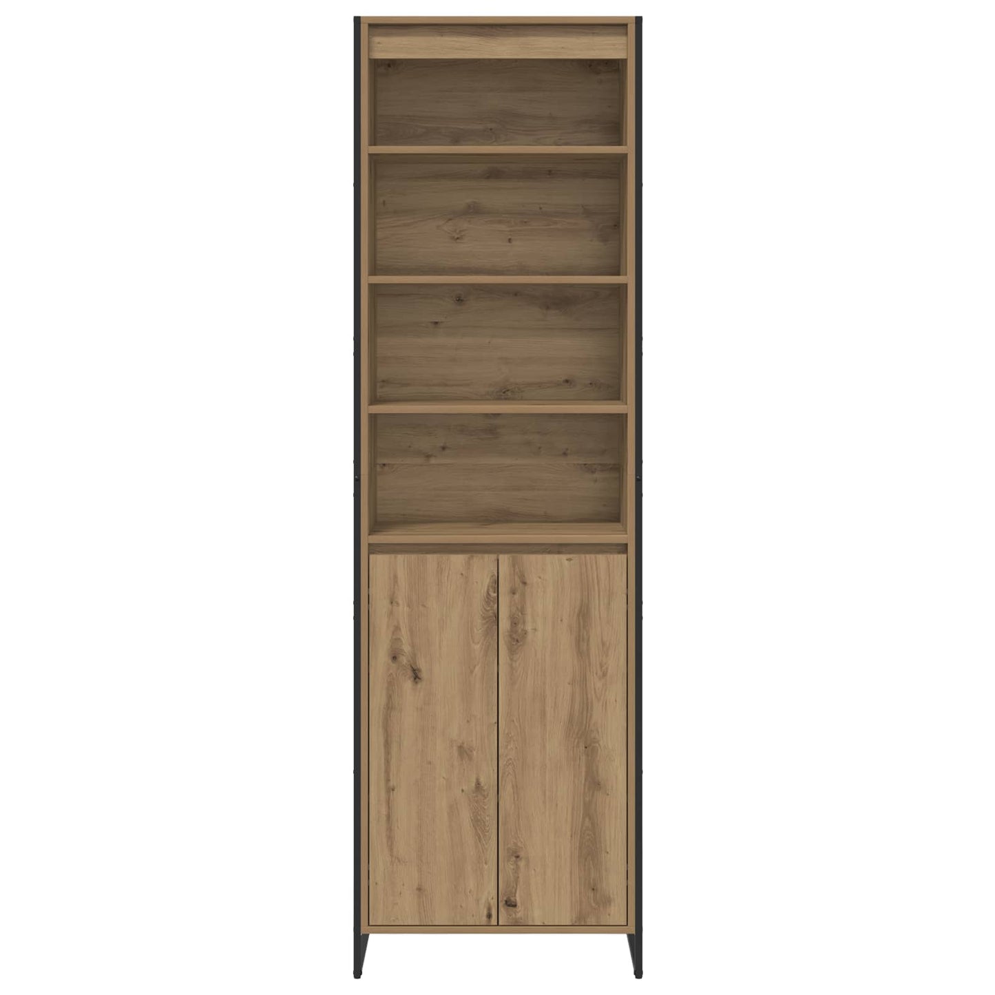 Hoge Kasten Ambachtelijk eiken 60 x 36 x 200 cm Bewerkt hout is nu te koop bij PeponiXL, paradijselijk wonen!