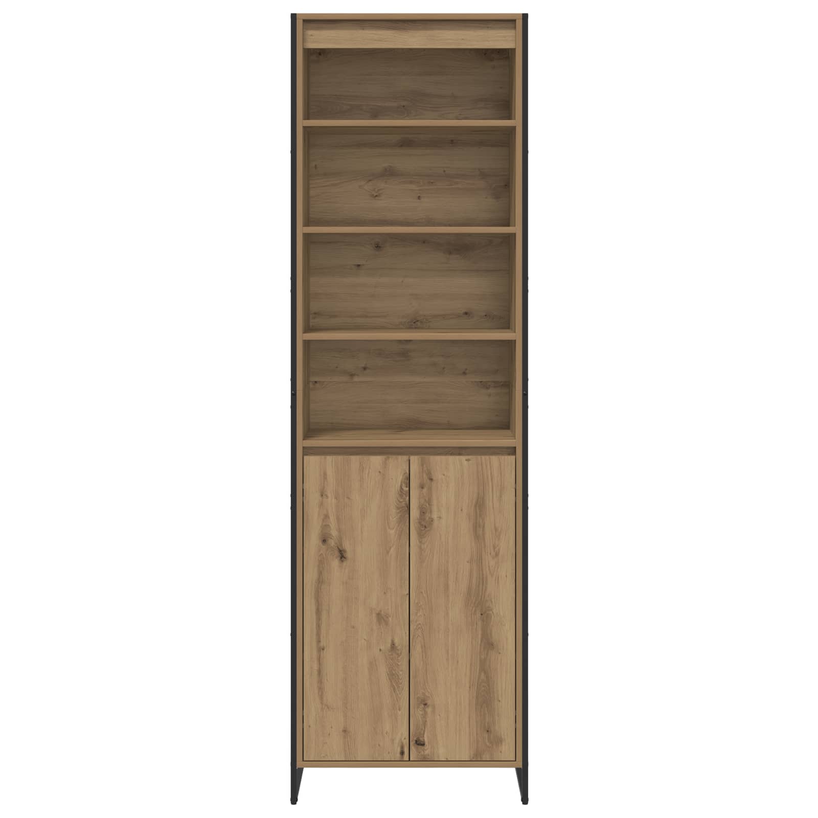 Hoge Kasten Ambachtelijk eiken 60 x 36 x 200 cm Bewerkt hout is nu te koop bij PeponiXL, paradijselijk wonen!