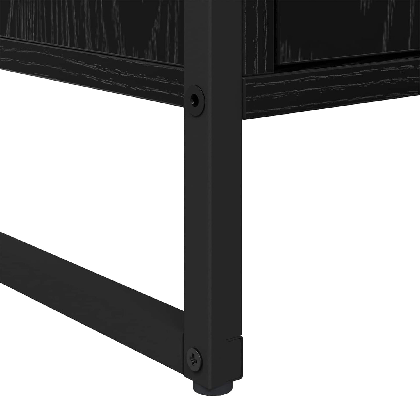 Dressoir 2 pcs Zwart Eiken 81 x 36 x 150.5 cm Bewerkt hout is nu te koop bij PeponiXL, paradijselijk wonen!