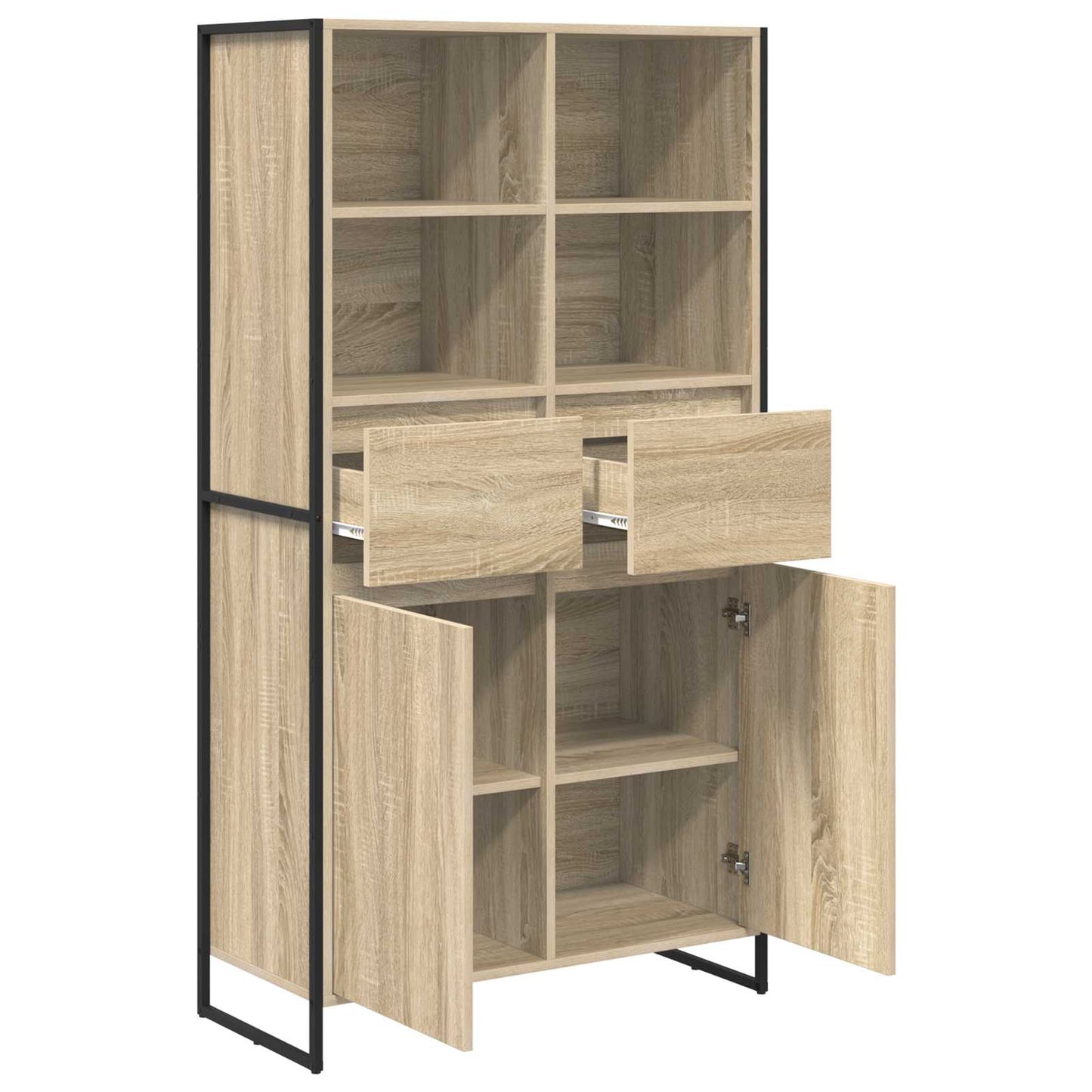 Dressoir met lade 2 pcs Sonoma 81 x 36 x 150.5 cm Bewerkt hout is nu te koop bij PeponiXL, paradijselijk wonen!