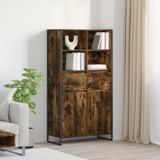 Dressoir 2 pcs Rook Eik 81 x 36 x 150.5 cm Bewerkt hout is nu te koop bij PeponiXL, paradijselijk wonen!