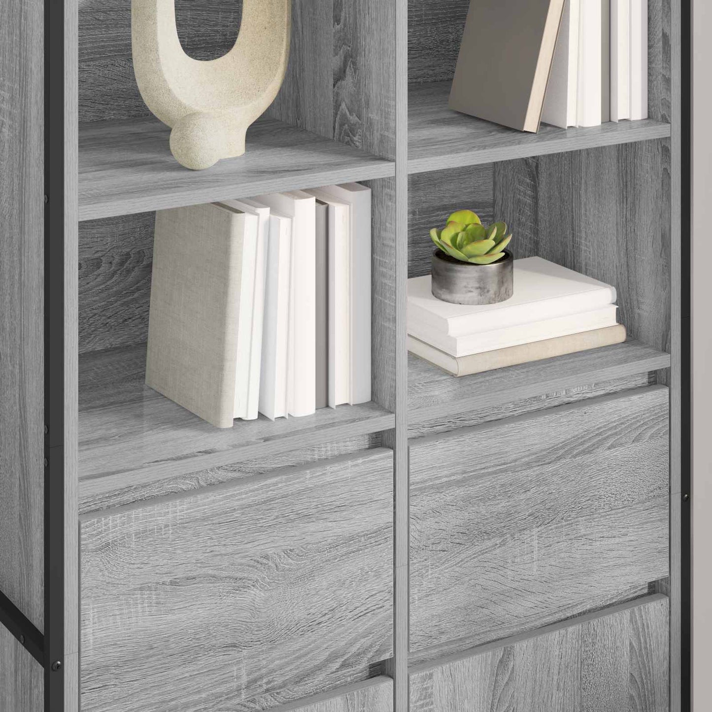 Dressoir 2 pcs Grijs Sonoma 81 x 36 x 150.5 cm Bewerkt hout is nu te koop bij PeponiXL, paradijselijk wonen!