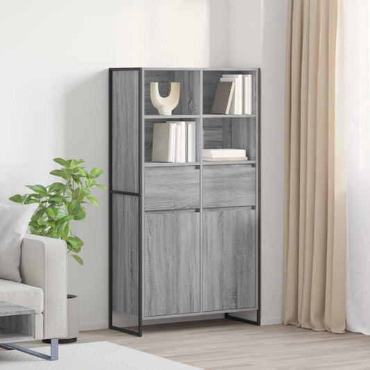 Dressoir 2 pcs Grijs Sonoma 81 x 36 x 150.5 cm Bewerkt hout is nu te koop bij PeponiXL, paradijselijk wonen!