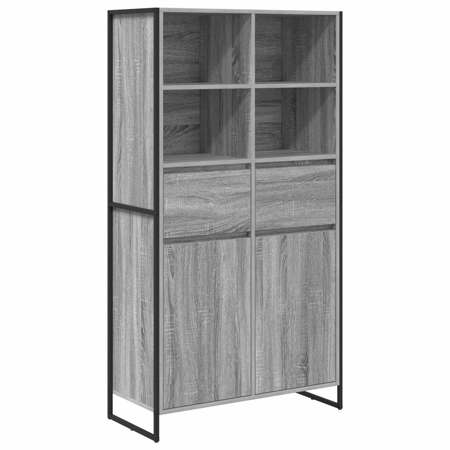 Dressoir 2 pcs Grijs Sonoma 81 x 36 x 150.5 cm Bewerkt hout is nu te koop bij PeponiXL, paradijselijk wonen!
